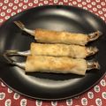 豆とオリーブ's cooksnap of when they made 子持ちししゃもの大葉ワンタン巻き揚げ.