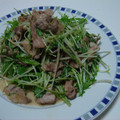 はちれ's cooksnap of when they made ★豚肉と水菜の焼き肉のタレマヨ炒め★.