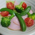 mamepacchi's cooksnap of when they made スナップエンドウとハムとトマトのサラダ♡.