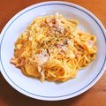 AtuAtu0319's cooksnap of when they made 全卵と牛乳でマイベストカルボナーラ.