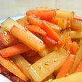 ロクシタンマニア's cooksnap of when they made さつま芋と人参の塩きんぴら.