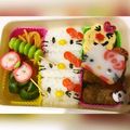 クック0580B0☆'s cooksnap of when they made ＊キャラ弁＊キティちゃんおにぎり.