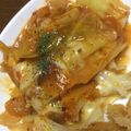 KとMと2匹の怪獣と's cooksnap of when they made お餅と卵でトマトなフライパングラタン.