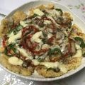 みろくの風's cooksnap of when they made 残りご飯リメイク もちもちライスピザ.