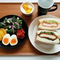 meple☆'s cooksnap of when they made ほうれん草カツのサンドイッチ.