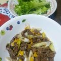 ビションちゃん's cooksnap of when they made かんたん！牛肉と長ねぎのバターポン酢炒め.