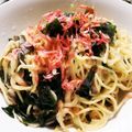 Shian_178's cooksnap of when they made 新ワカメと小海老のペペロンチーノ.