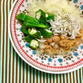 ふたごゆき's cooksnap of when they made さっぱり！しらすとオクラでおろし納豆.