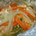 ひぃちゃんひー's cooksnap of when they made 鮭と野菜のホイル焼き.