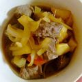 クックKQBFTK☆'s cooksnap of when they made ジャガイモと角切り牛肉の甘辛煮.