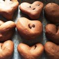 いっこい's cooksnap of when they made 簡単♡かわいいハートのチョコチップパン♡.