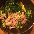 そばのすけ's cooksnap of when they made ケールとベーコンきのこのサラダ☆粉チーズ.