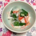 ぽぽきゅ's cooksnap of when they made オクラとカニ蒲鉾のおろしあえ♪.