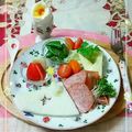 sakuraロゼット's cooksnap of when they made 朝食バレンタイン♡ハートのサンドイッチ.