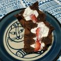カバゴン's cooksnap of when they made チョコレートワッフルの苺サンド.