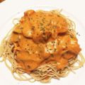 hymt0308's cooksnap of when they made ソース絶品☆エビのトマトクリームパスタ.