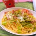 クックTYRML6☆'s cooksnap of when they made トマトとキャベツとソーセージの絶品パスタ.