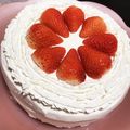 ☆クラウド☆'s cooksnap of when they made ♡スポンジケーキ♡いちごのショートケーキ.