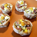 ayuta6's cooksnap of when they made ◎ハムマヨ卵～餃子の皮de包み焼き◎.