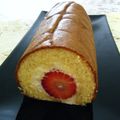 Sakinka's cooksnap of when they made ❁しっとりふわふわ苺のロールケーキ❁.