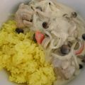kaytea's cooksnap of when they made チキンとキノコのクリームソースライス♪.