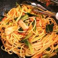m1002y's cooksnap of when they made 簡単！小松菜ベーコントマトのパスタ.