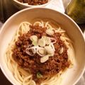 Y…Dママ's cooksnap of when they made 味噌味のミートスパゲティ.