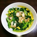 にこきゃっほ's cooksnap of when they made ベビーホタテとほうれん草のバターソテー.