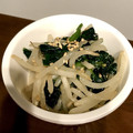katapad's cooksnap of when they made レンジで簡単！もやしとほうれん草のナムル.