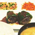 ○あす's cooksnap of when they made とろーりチーズの丸ごとピーマン肉詰め.