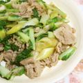 mmameco's cooksnap of when they made 山東菜の豚ネギ生姜炒め.