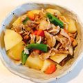 kaemama♪'s cooksnap of when they made スナップえんどうと新じゃが炒め.