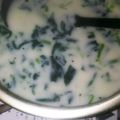 Yount's cooksnap of when they made ほうれん草のミルクスープ.
