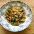 食卓旅行's cooksnap of when they made 芽キャベツとアーモンドの温サラダ.