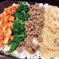 クックU7HQHX☆'s cooksnap of when they made 包丁もまな板も使わない簡単ビビンバ！.