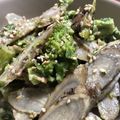 Akiyo62's cooksnap of when they made 菜の花とゴボウのマヨごま炒め.