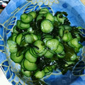 よぉぎゅると's cooksnap of when they made きゅうりとワカメの酢の物.