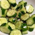 ★☆爽羽ﾏﾏ☆★'s cooksnap of when they made きゅうりのごま油和え.