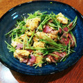 こう☆ぴか's cooksnap of when they made 豆苗とベーコンのあっさり卵炒め.