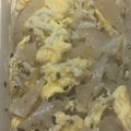 足るを知る。程々て事's cooksnap of when they made こんにゃく、卵、じゃこのごま油炒め.