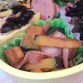 みや☆なな's cooksnap of when they made ﾍﾞｰｺﾝ☆ｶﾎﾞﾁｬ　炒めてお弁当♪.