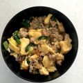 こうひめママ's cooksnap of when they made 豚ひき肉×ニラ×卵=甘辛ミート丼っ!!.