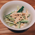 とっとこねこ's cooksnap of when they made 鶏ささみとごぼうきゅうりの胡麻ドレサラダ.