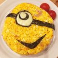 ぱぴぷゆい's cooksnap of when they made ミニオン☆ちらし寿司ケーキ♪.