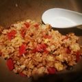 クックQGMQ7E☆'s cooksnap of when they made 福神漬けレタスチャーハン.