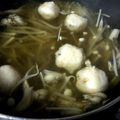 BORDER25's cooksnap of when they made きのこと いわしつみれの お吸い物.＊.