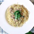 すとーむ・とるーぱー's cooksnap of when they made さば缶の生姜風味マイルドアジアンパスタ.