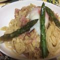 朔夜0916's cooksnap of when they made 生クリームあったら‥ホワイトカルボナーラ.