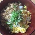 ルルルるか☆'s cooksnap of when they made ヘルシー丼☆卵そぼろ＆豆腐入り鶏そぼろ丼.
