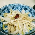 moz煮's cooksnap of when they made 無駄にしない❣❣大根の皮のペペロンチーノ.